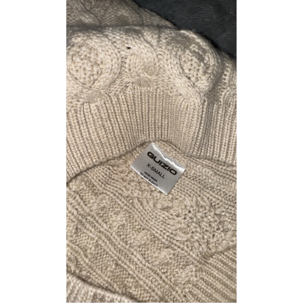 DANIELLE GUIZIO - Cable Knit Backless Turtleneck Dress - Picture 12 of 12